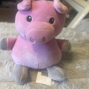 WelloBeez Clean Crew Antimicrobial Plush Pig Washable Animal Toy 5”